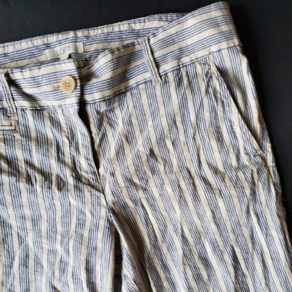 Loft Striped Ankle Cut Pants - Picture 4 of 9